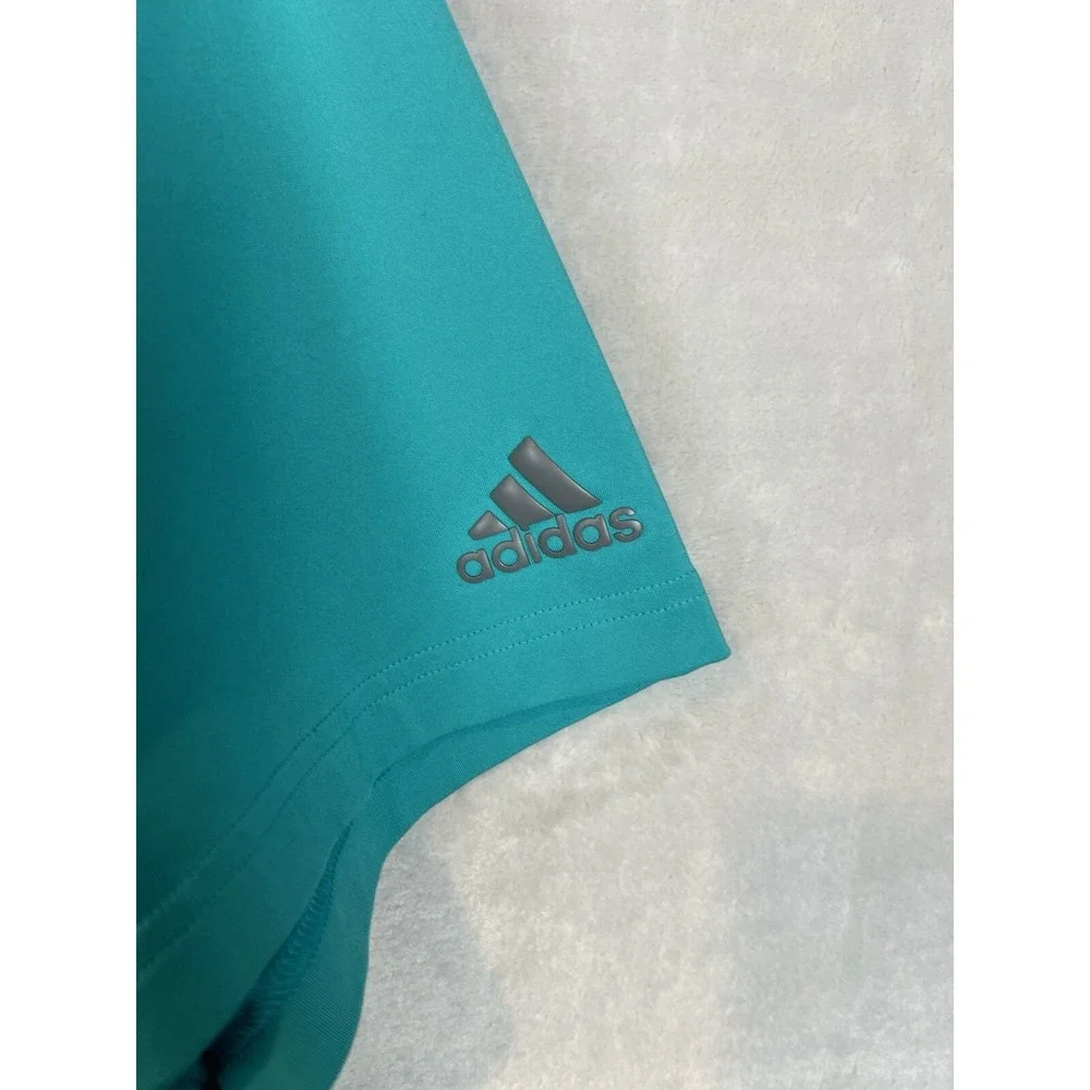 Adidas Polo 2XL Green Ultimate 365 Performance 3-Button Side Slit Golf Shirt